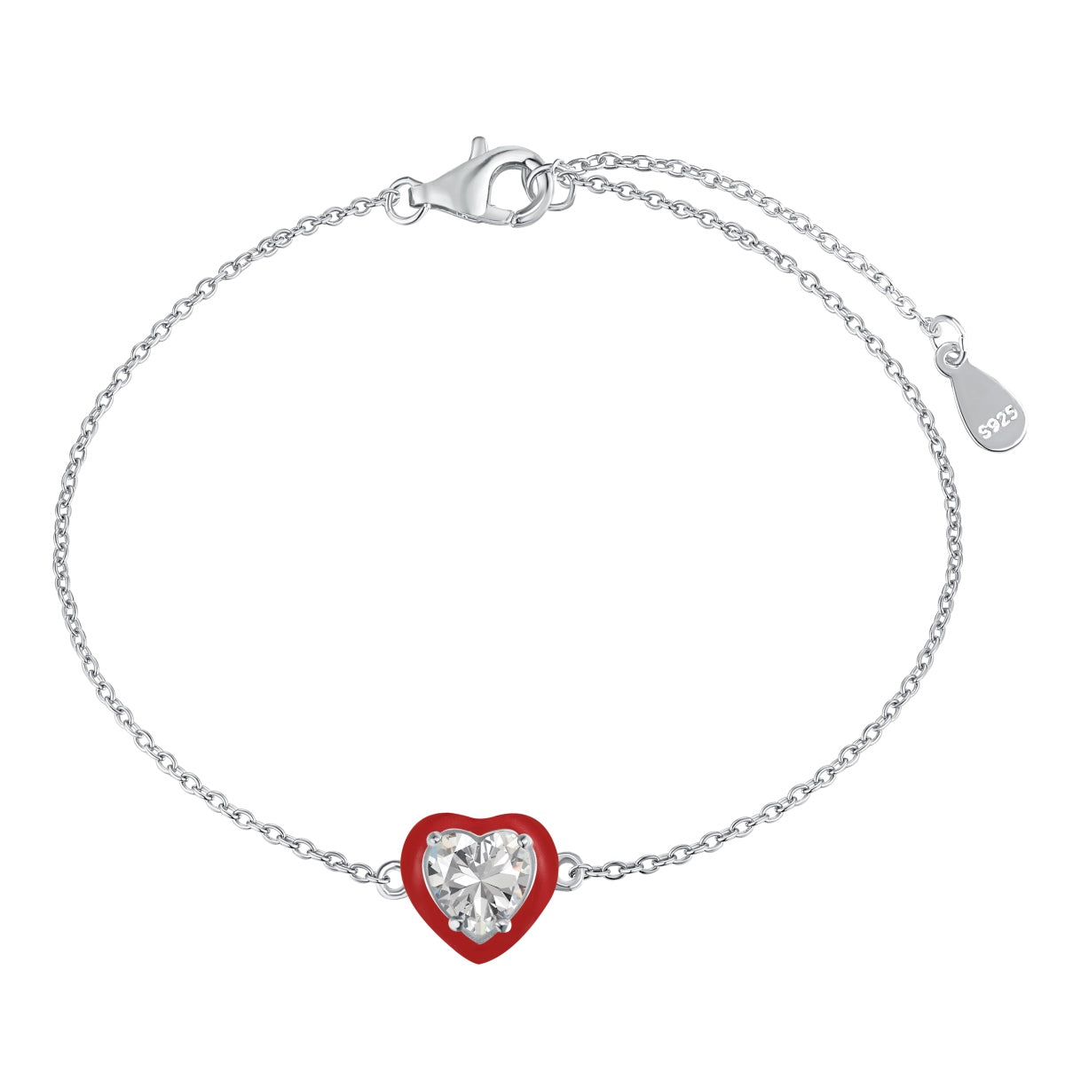 [Lumi Jewels]Sparkling Romantic Heart Shape Lover Bracelet