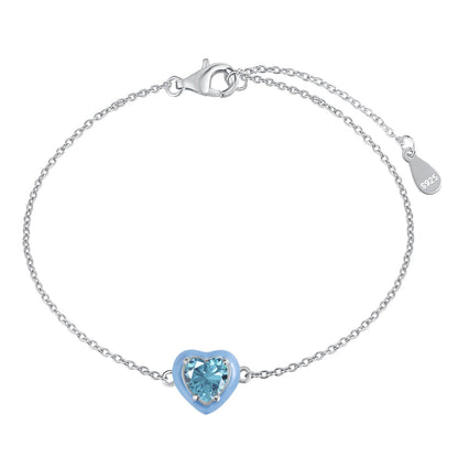 [Lumi Jewels]Sparkling Romantic Heart Shape Lover Bracelet