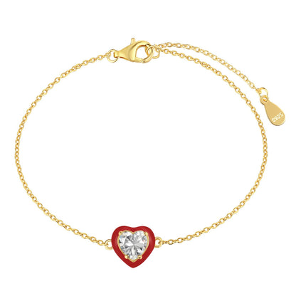 [Lumi Jewels]Sparkling Romantic Heart Shape Lover Bracelet