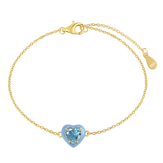 [Lumi Jewels]Sparkling Romantic Heart Shape Lover Bracelet