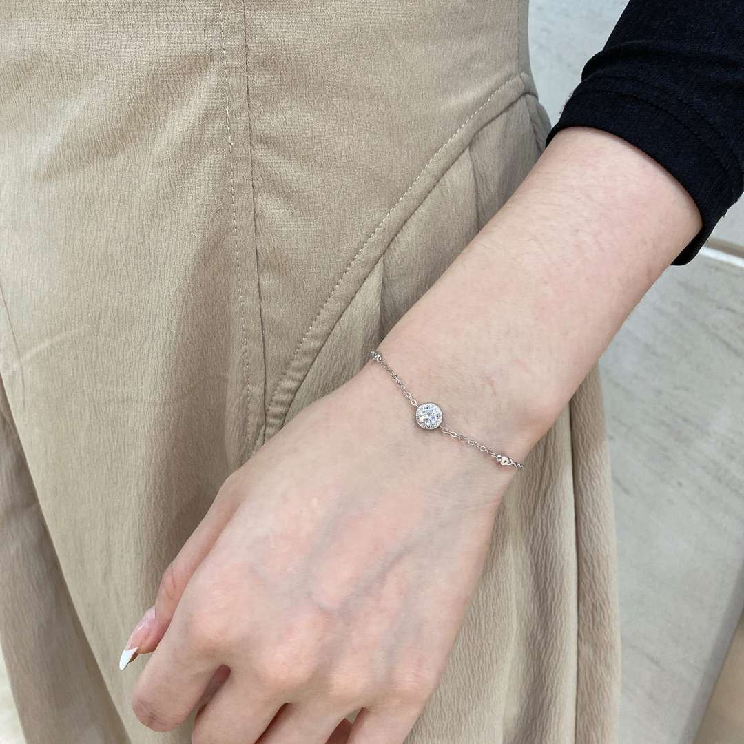 [Lumi Jewels]Dazzling Round Cut Shape Bracelet