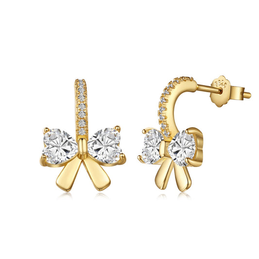 [Lumi Jewels]Exquisite Earrings With Heart-Shaped Bow Design