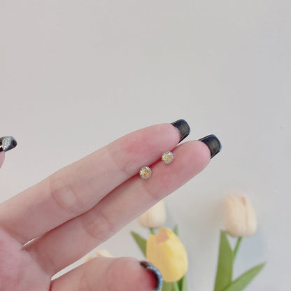 [Lumi Jewels]Sparkling Colorful Round Shape Earrings