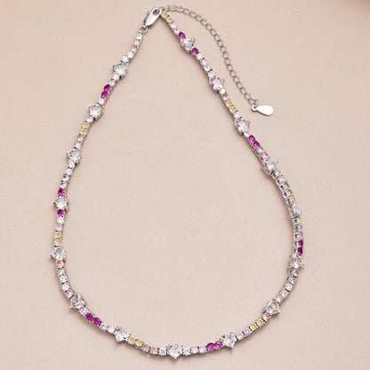 [Lumi Jewels]Delicate Colorful Rainbow Tennis Chain