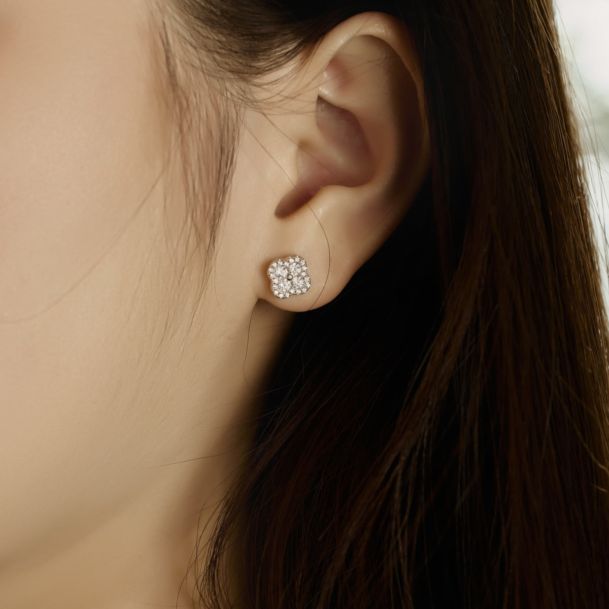 [Lumi Jewels]Four-Leaf Clover Flower Shaped Earrings
