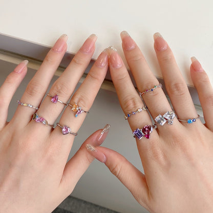 [Lumi Jewels]Unique Trapezoid Cut Daily Ring