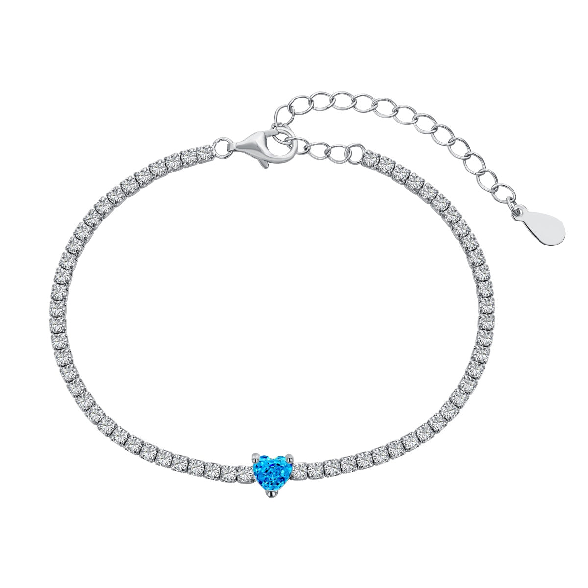 [Lumi Jewels]0.5 Carat Elegant Romantic Heart Shape Lover Bracelet