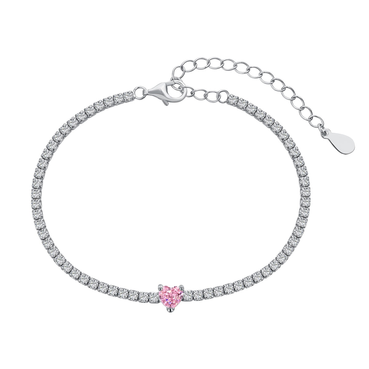 [Lumi Jewels]0.5 Carat Elegant Romantic Heart Shape Lover Bracelet