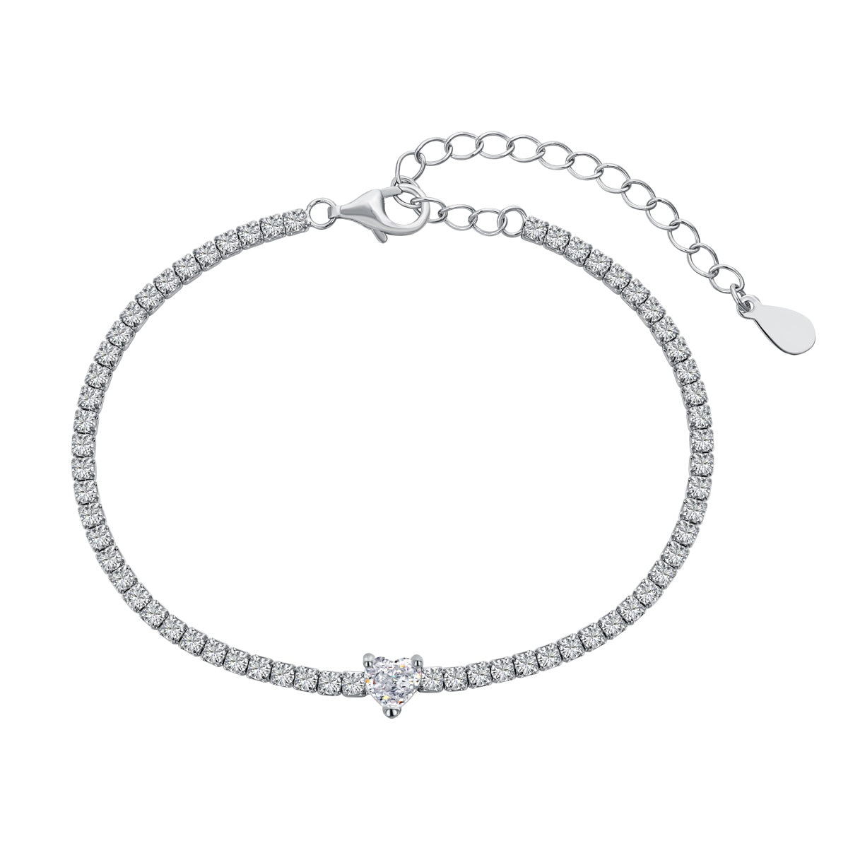 [Lumi Jewels]0.5 Carat Elegant Romantic Heart Shape Lover Bracelet