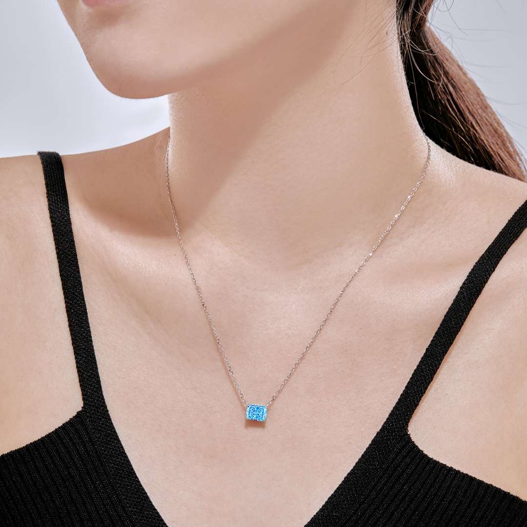[Lumi Jewels]Luxurious Square Shape Colorful Necalack