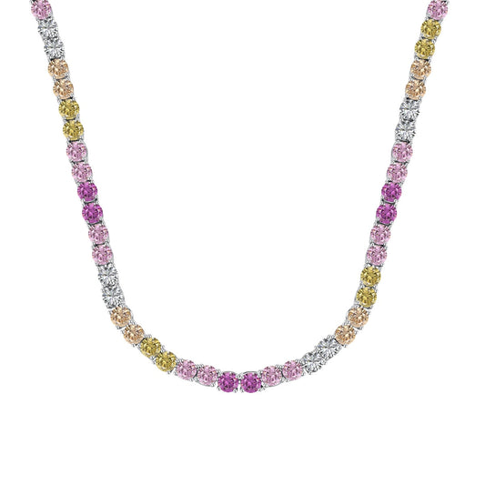 [Lumi Jewels]Delicate Colorful Tennis Necklace