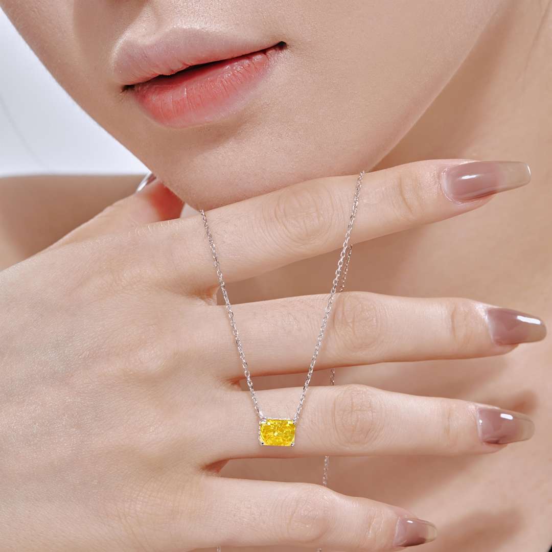 [Lumi Jewels]Luxurious Square Shape Colorful Necalack