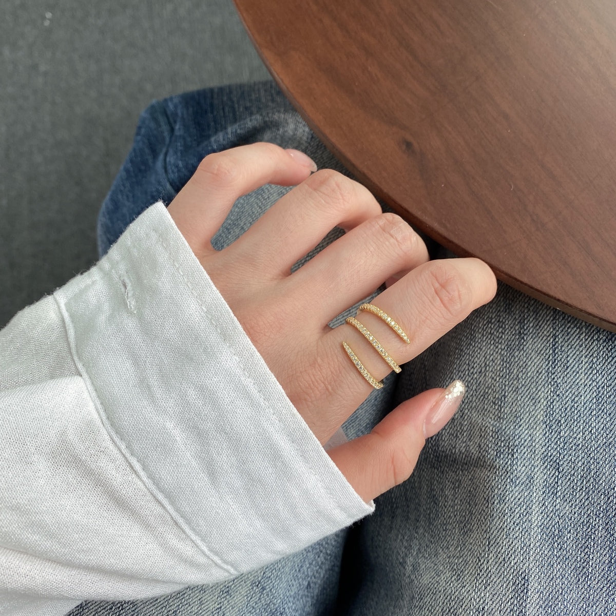 [Lumi Jewels]Unique Vibrant Entangle Daily Ring