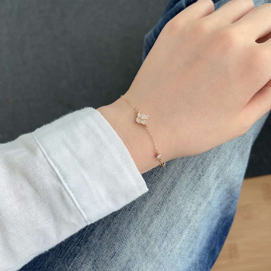 [Lumi Jewels]Delicate Four Leaf Clover Bracelet