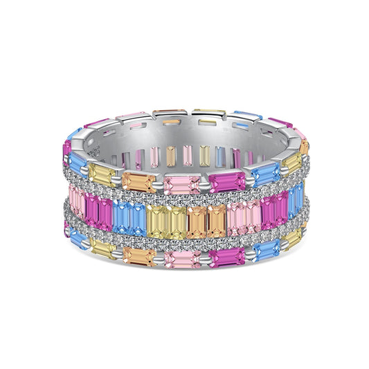 [Lumi Jewels]Dazzling Colorful Radiant Cut Party Ring