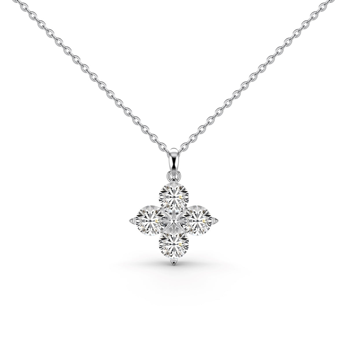[Lumi Jewels]Four-Leaf Clover And Eight-Pointed Star Necklace