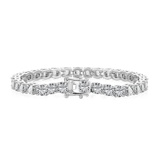 [Lumi Jewels]Bracelet de mariage orné de pierres étincelantes à coupe ronde
