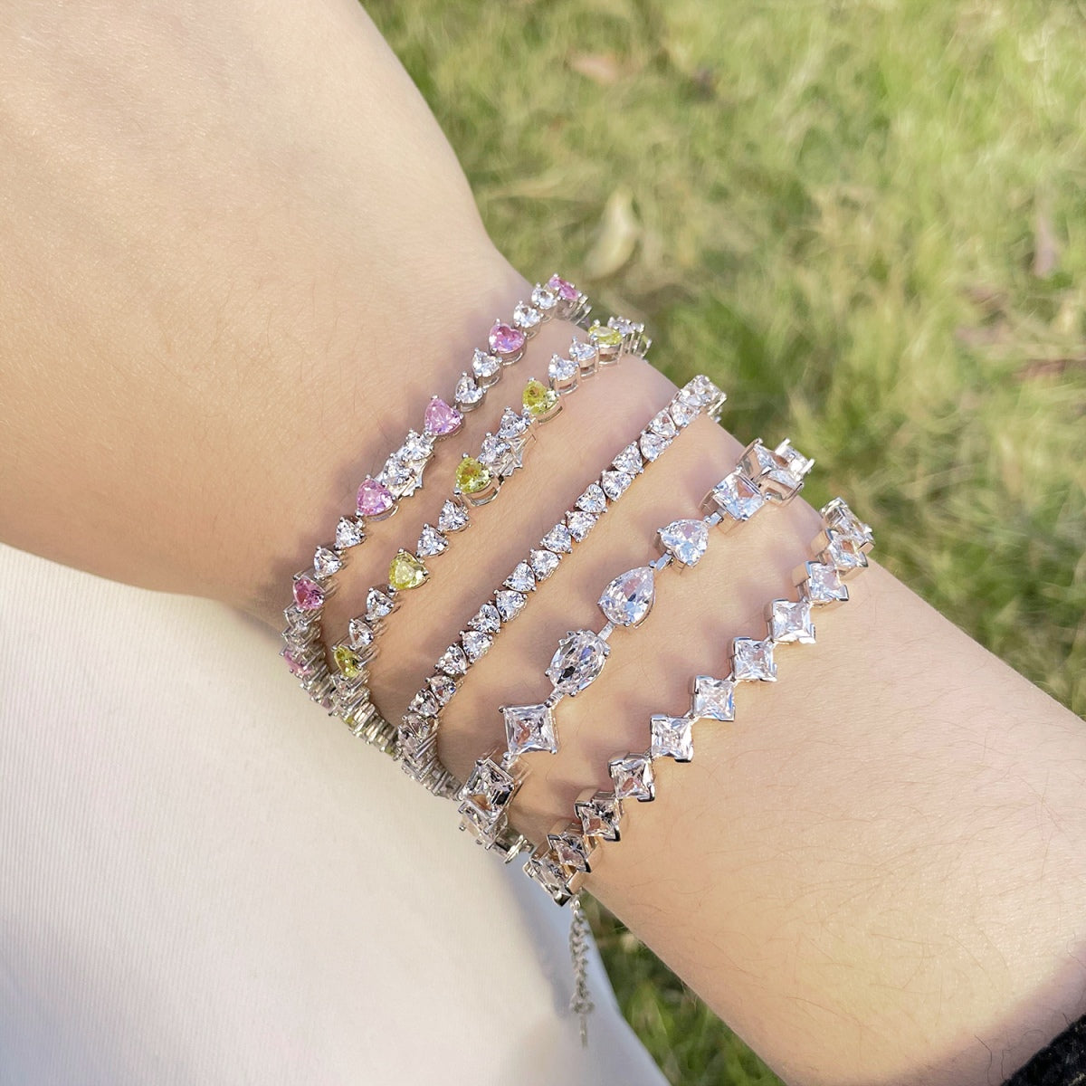 [Lumi Jewels]Dazzling Romantic Heart Shape Lover Bracelet