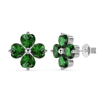[Lumi Jewels]Four-Leaf Clover Ball Earrings