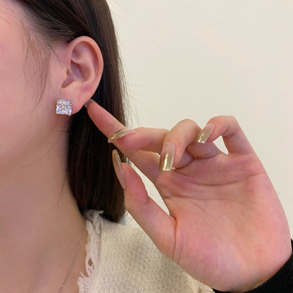 [Lumi Jewels]Delicate Square Shape Earrings