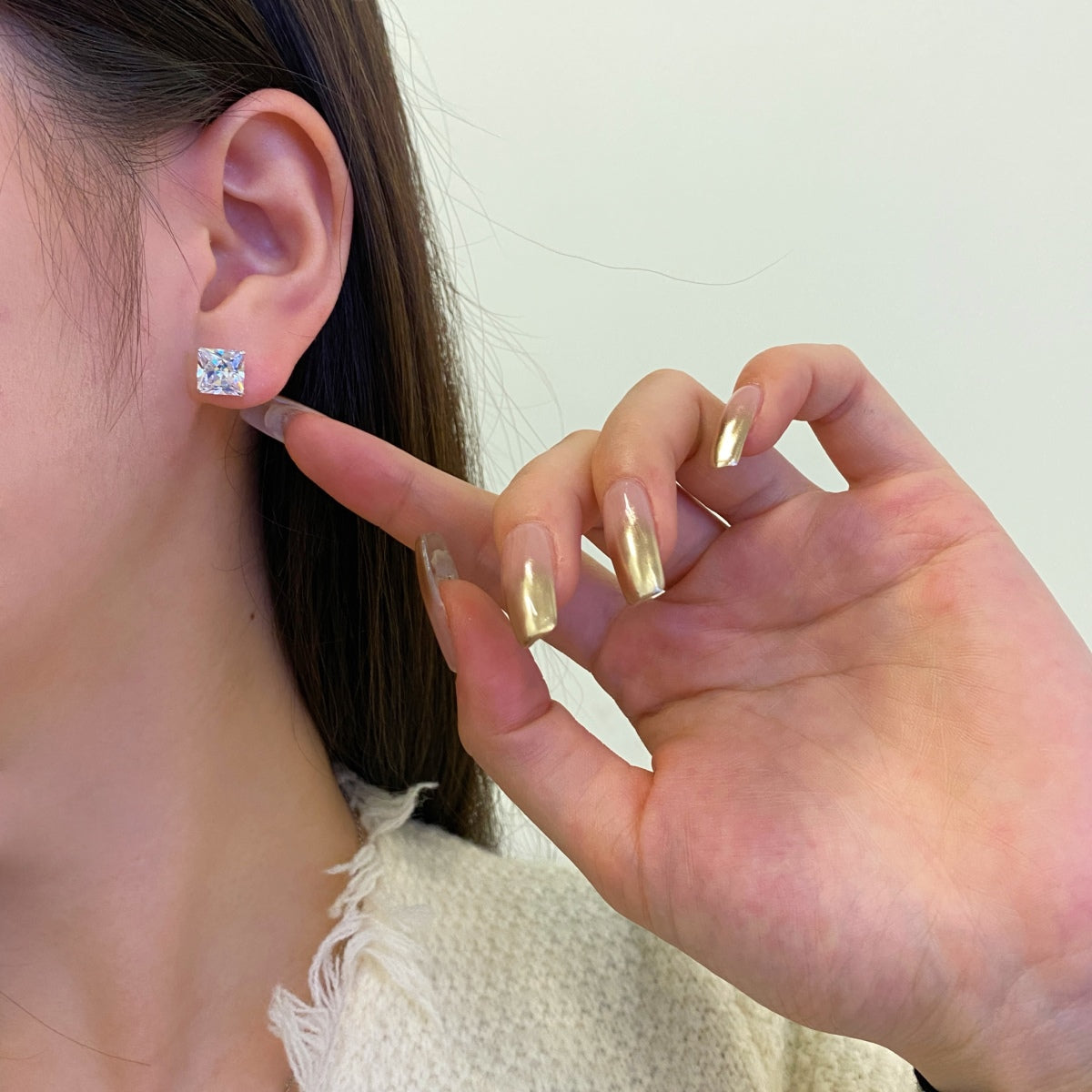 [Lumi Jewels]Ornate Square Shape Earrings