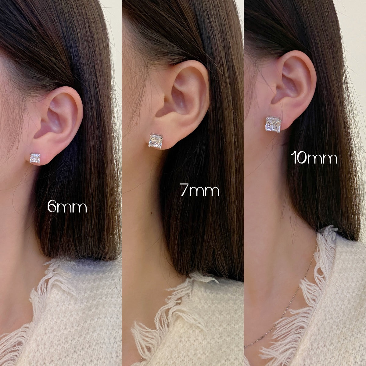 [Lumi Jewels]Delicate Square Shape Earrings