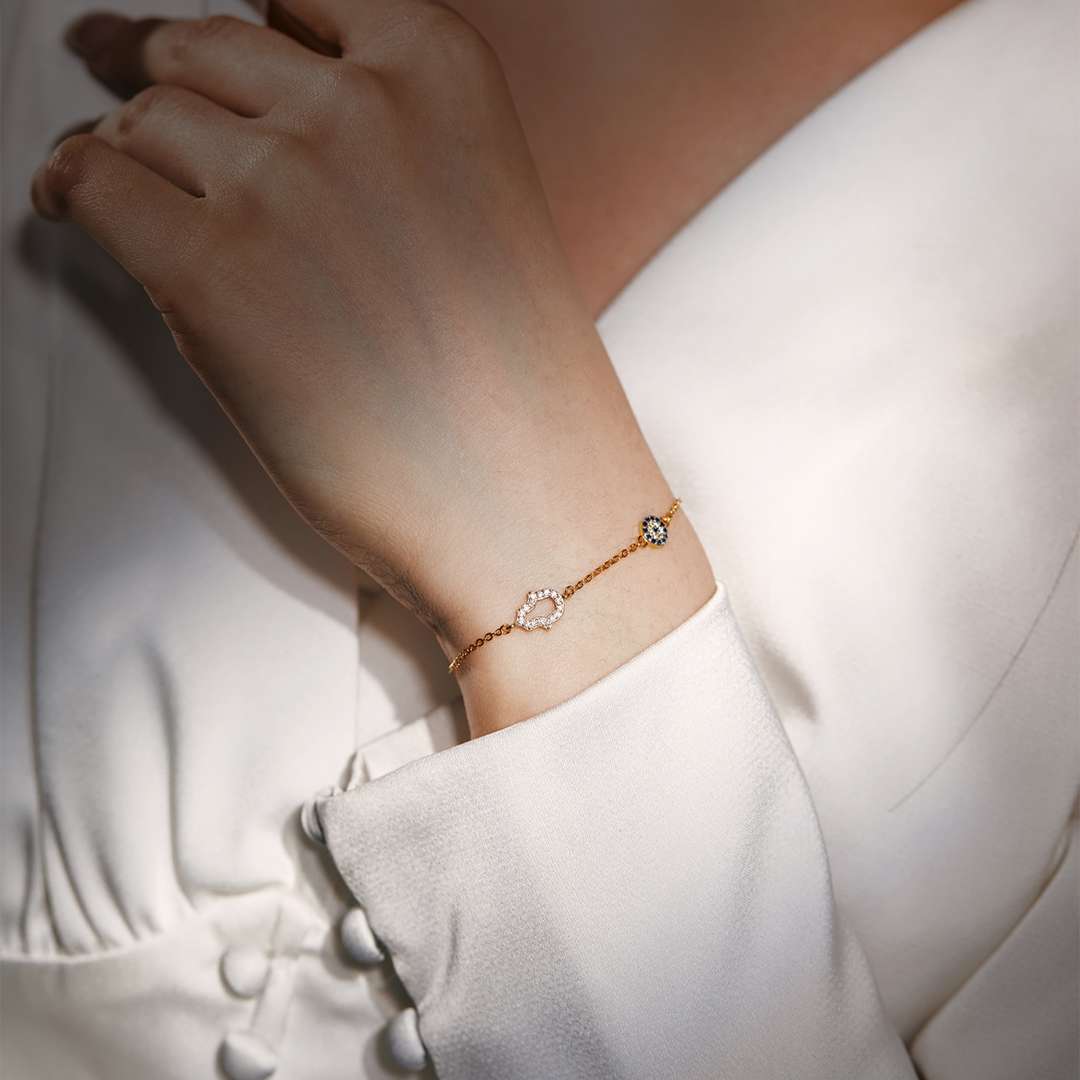 [Lumi Jewels]Gost Shape & Round Shape Necklace