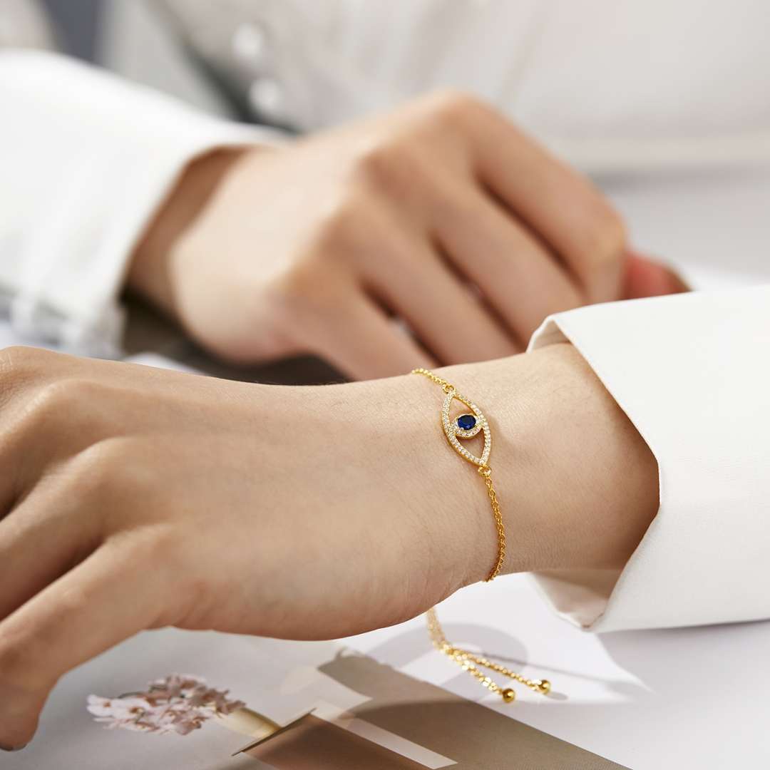 [Lumi Jewels]Devil's Eye Hollow Design Bracelet