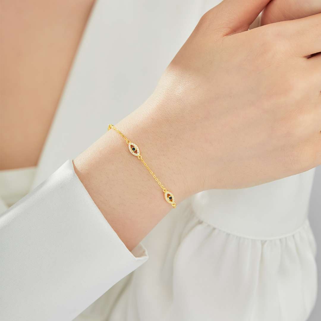 [Lumi Jewels]Evil Eye Shape Pendent Necklace