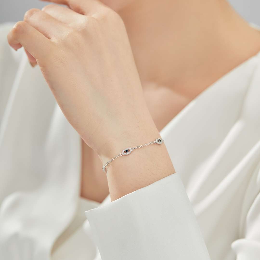 [Lumi Jewels]Evil Eye Shape Pendent Necklace