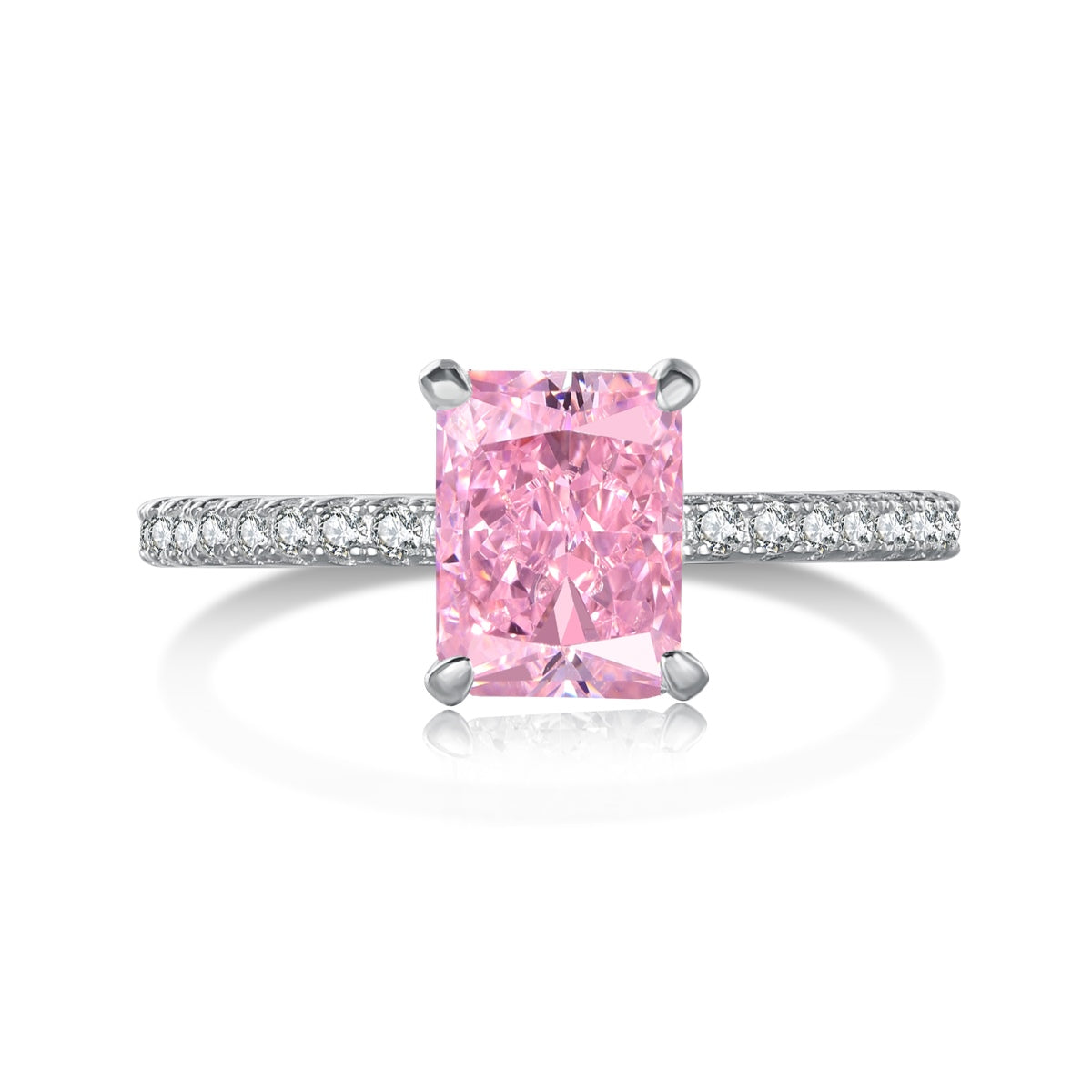 [Lumi Jewels]2.0 Carat Dazzling Sparkling Radiant Cut Party Ring