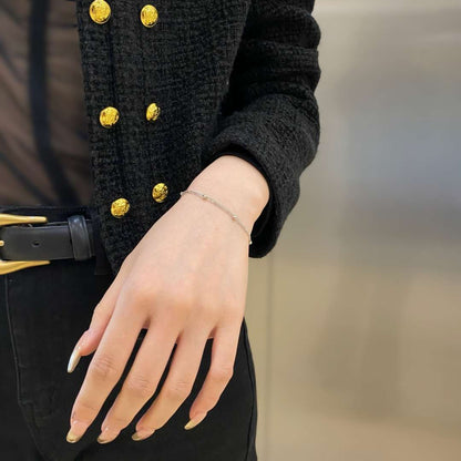 [Lumi Jewels]Delicate Bead Double Layer Bracelet