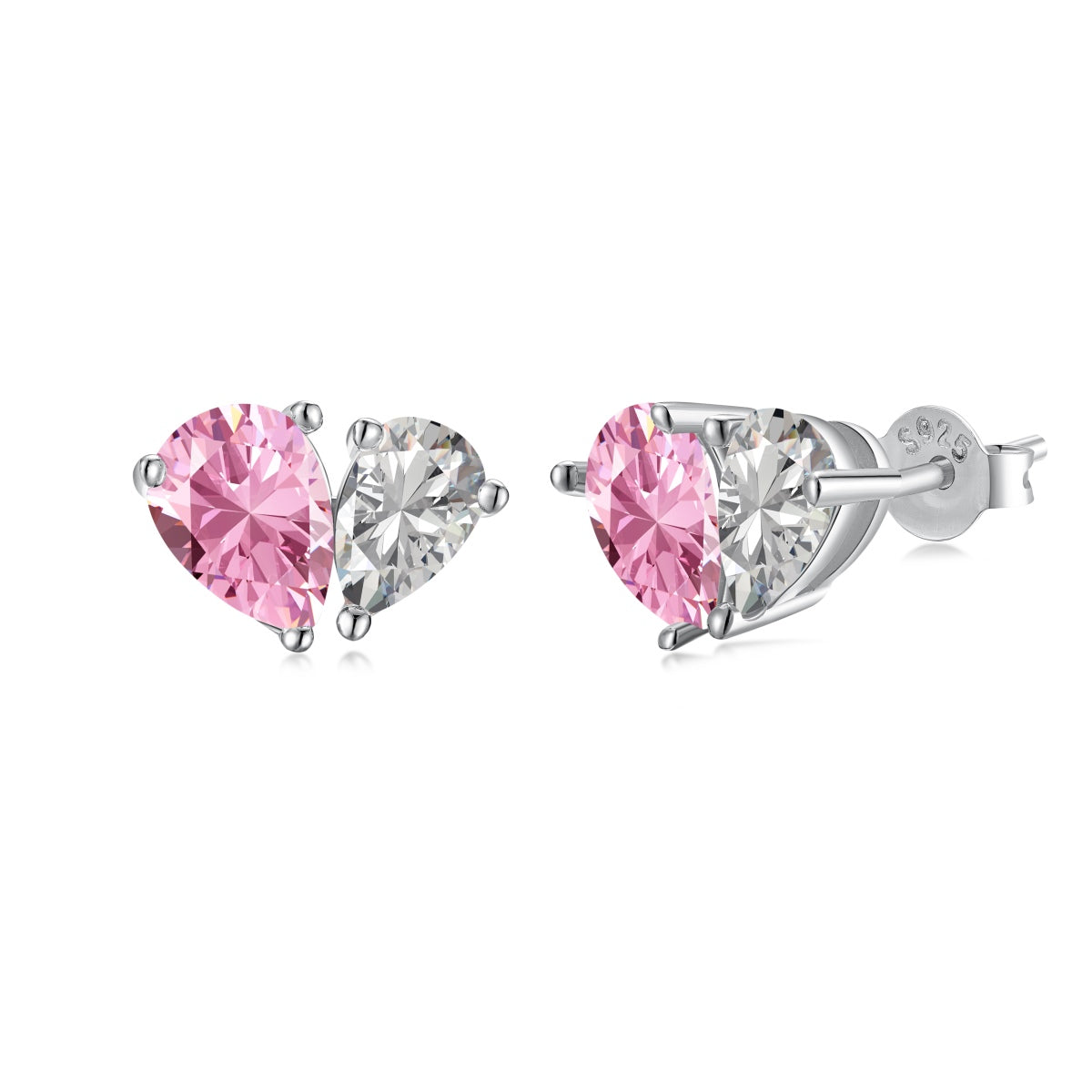 [Lumi Jewels]Dazzling Elegant Heart Cut Lover Earrings