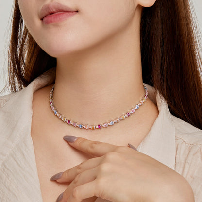[Lumi Jewels]Radiant Colorful Rainbow Necklace