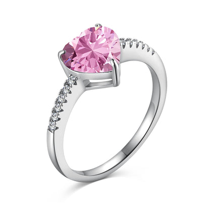 [Lumi Jewels]2.0 Carat Dazzling Lustrous Heart Cut Lover Ring