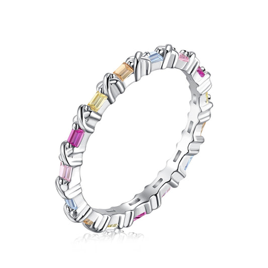 [Lumi Jewels]Charming Colorful Round Cut Daily Ring