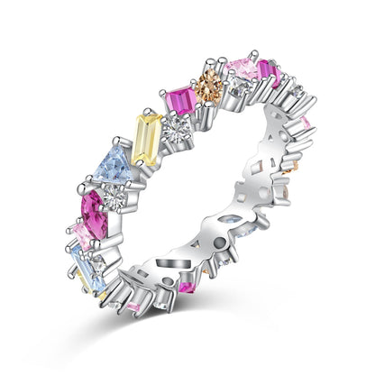 [Lumi Jewels]Dazzling Polychromatic Multi cut Daily Ring