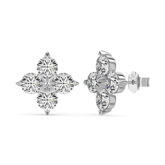 [Lumi Jewels]Four-Leaf Clover Eight-Pointed Star Earrings