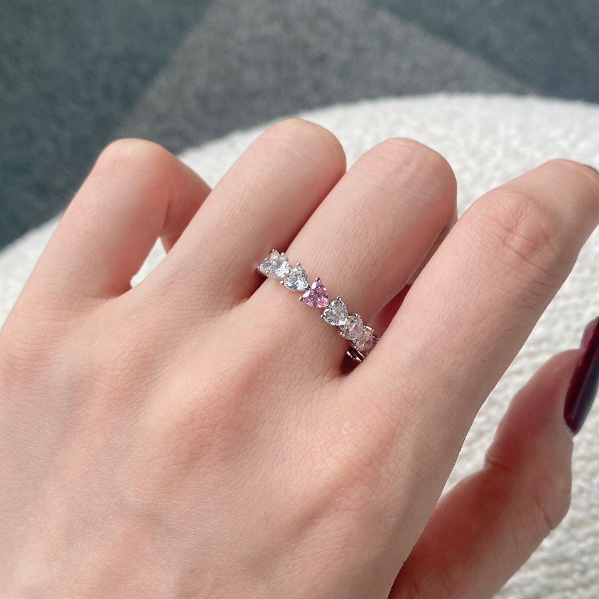 [Lumi Jewels]0.25 Carat Radiant Romance Heart Cut Lover Ring