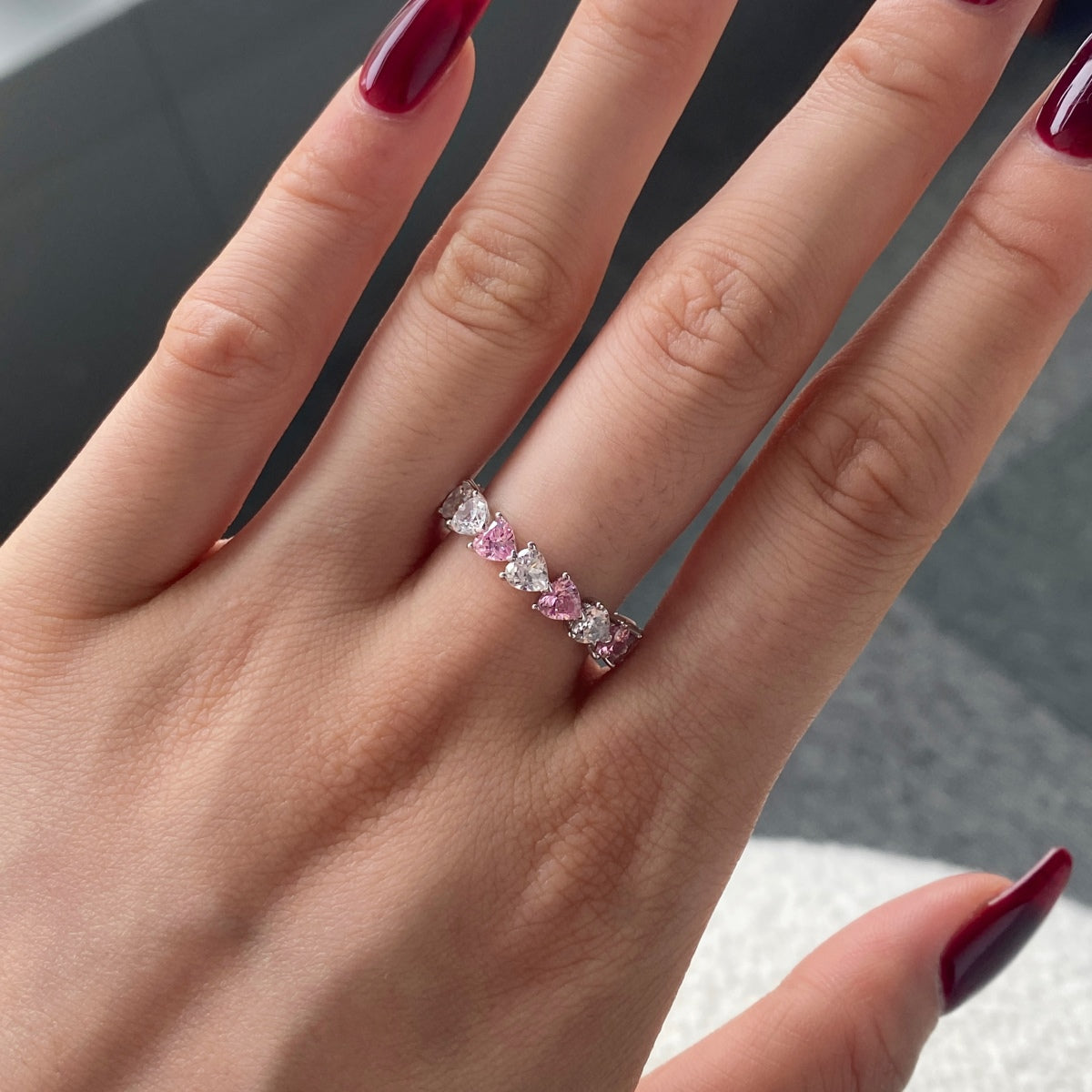 [Lumi Jewels]0.25 Carat Radiant Romance Heart Cut Lover Ring