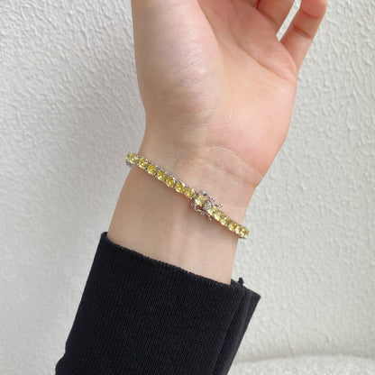 [Lumi Jewels]Ornate Dazzling Round Cut Tennis Bracelet