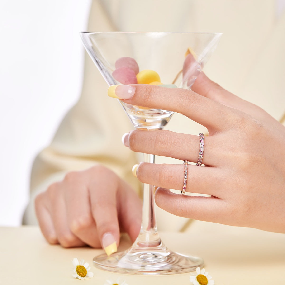 [Lumi Jewels]Dainty Ebullient Round Cut Daily Ring
