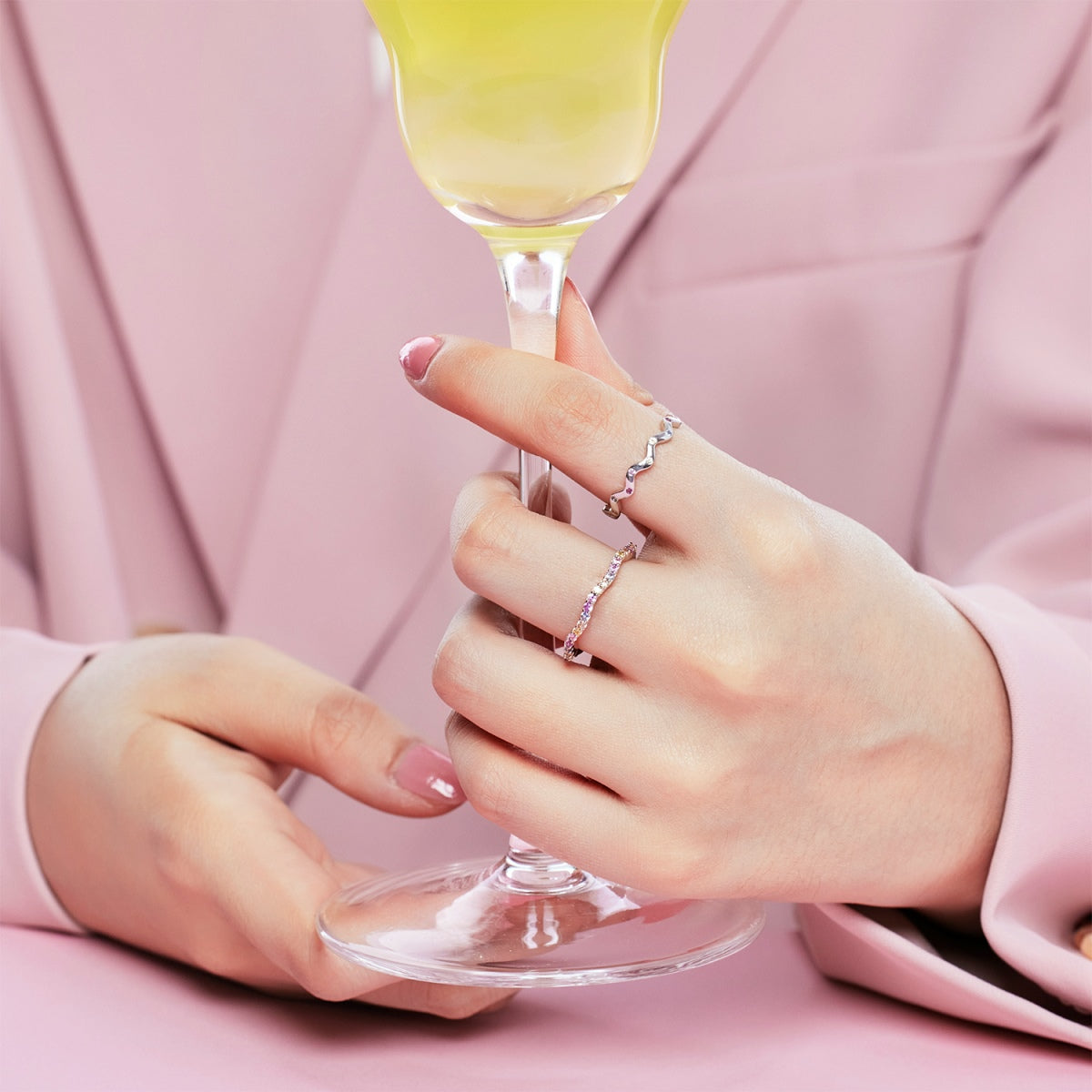 [Lumi Jewels]Dainty Colorful Round Cut Party Ring