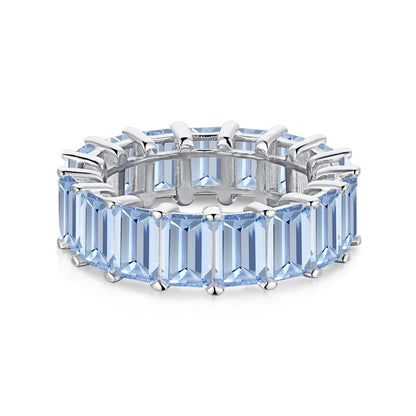 [Lumi Jewels]0.75 Carat Elegant Emerald Cut Tennis Ring