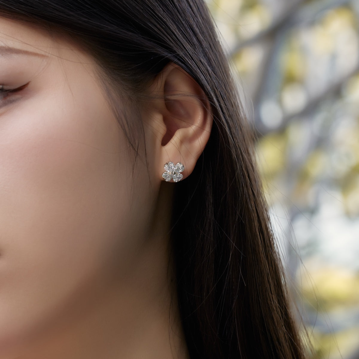 [Lumi Jewels]Four-Leaf Clover Ball Earrings