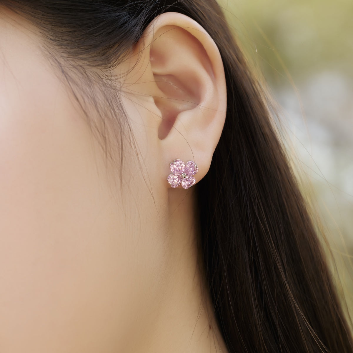 [Lumi Jewels]Four-Leaf Clover Ball Earrings