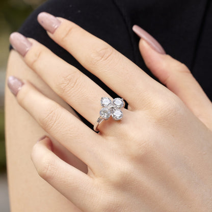 [Lumi Jewels]Four-Leaf Clover Eight-Pointed Star Ring