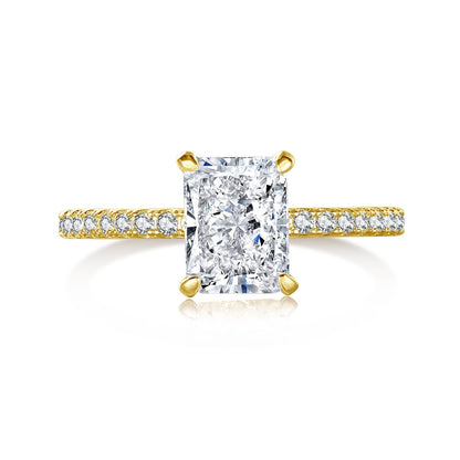 [Lumi Jewels]2.0 Carat Dazzling Sparkling Radiant Cut Party Ring