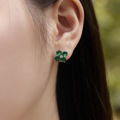 [Lumi Jewels]Four-Leaf Clover Eight-Pointed Star Earrings