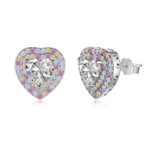 [Lumi Jewels]Dazzling Heart Shape Lover Earrings